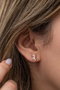 Heliophilia Silver Pendientes de Plata de Ley 925 con Oro Rosa y Circón